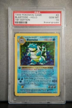 Holografický Shadowless Blastoise First Edition