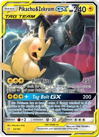 Pikachu and Zekrom GX TAG TEAM