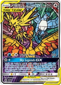 Hidden Fates Moltres &amp; Zapdos &amp; Articuno-GX Special Full art