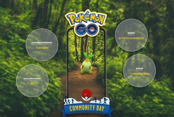 Pokémon Community day - Turtwig bonusy