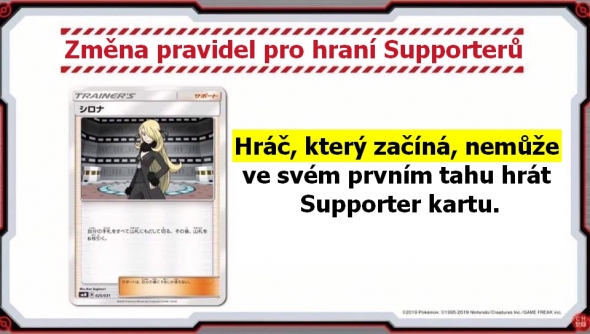 Pokémon TCG: Změna pravidel pro hraní Supporter karet