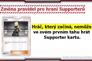 Pokémon TCG: Změna pravidel pro hraní Supporter karet