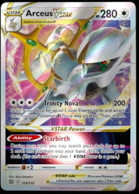 Pokemon TCG Arceus V Star Popisek CZ SK