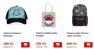 Pokémon oblečení 2023 batohy čepice tašky