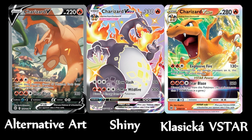 rainbow shiny a alter Charizard cz sk